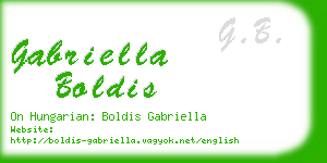 gabriella boldis business card